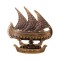 99 Name of Allah Trinket, Ship Shape, Islamic Table Decor, Gold Color