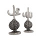 Trinket Set, Allah (SWT) and Mohammad (PBUH) Words Trinket Set, Islamic Table Decor, Silver Color