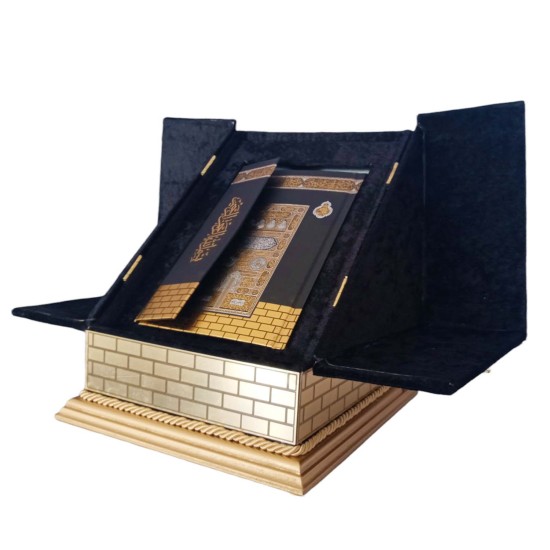 The Noble Qur’an, Mus'haf Shareef, Elegant Packaging in the Shape of the Kaaba Sharifa, Clear and Easy to Read Font , Islamic gift