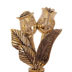 Trinket Set, Allah (SWT) and Mohammad (PBUH) Words Trinket Set, Islamic Table Decor, Golden Color