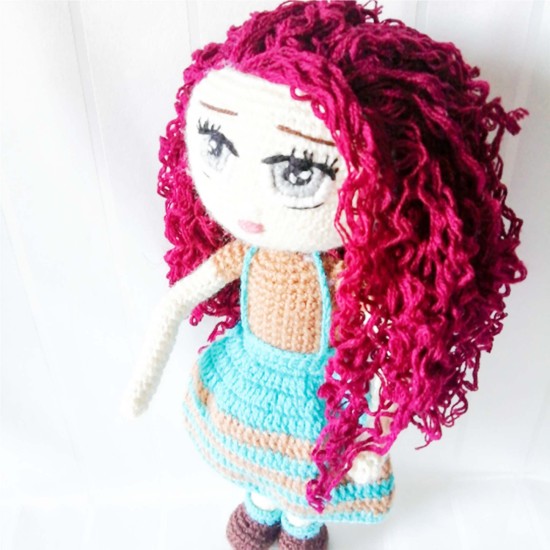 Amigurumi Doll for Kids, Amigurumi Toys, Crochet Doll, Organic Syrian Handmade Soft Amigurumi Toy, Amigurumi Sleeping Friend