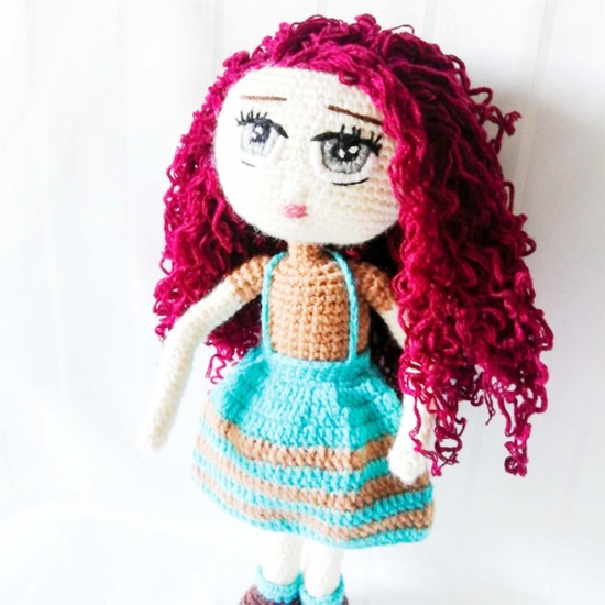 Amigurumi Doll for Kids, Amigurumi Toys, Crochet Doll, Organic Syrian Handmade Soft Amigurumi Toy, Amigurumi Sleeping Friend