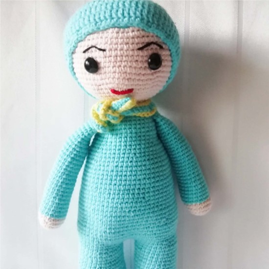 Amigurumi Doll for Kids, Amigurumi Toys, Crochet Doll, Organic Syrian Handmade Soft Amigurumi Toy, Amigurumi Sleeping Friend