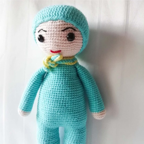 Amigurumi Doll for Kids, Amigurumi Toys, Crochet Doll, Organic Syrian Handmade Soft Amigurumi Toy, Amigurumi Sleeping Friend