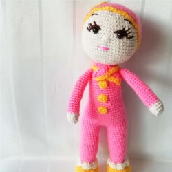 Amigurumi Doll for Kids, Amigurumi Toys, Crochet Doll, Organic Syrian Handmade Soft Amigurumi Toy, Amigurumi Sleeping Friend