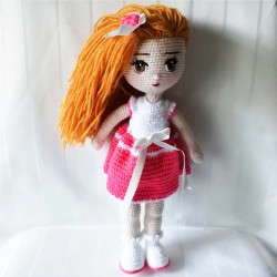 Amigurumi Doll for Kids, Amigurumi Toys, Crochet Doll, Organic Syrian Handmade Soft Amigurumi Toy, Amigurumi Sleeping Friend