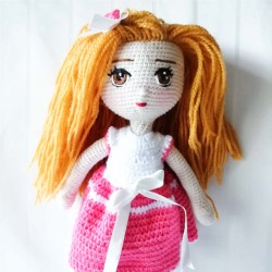Amigurumi Doll for Kids, Amigurumi Toys, Crochet Doll, Organic Syrian Handmade Soft Amigurumi Toy, Amigurumi Sleeping Friend