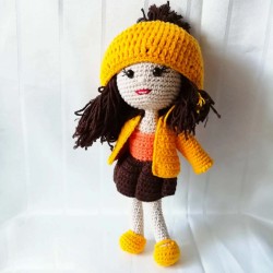 Amigurumi Doll for Kids, Amigurumi Toys, Crochet Doll, Organic Syrian Handmade Soft Amigurumi Toy, Amigurumi Sleeping Friend
