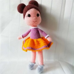 Amigurumi Doll for Kids, Amigurumi Toys, Crochet Doll, Organic Syrian Handmade Soft Amigurumi Toy, Amigurumi Sleeping Friend