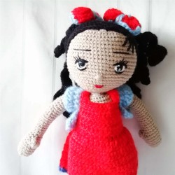 Curly Haired Doll, Amigurumi Doll for Kids, Amigurumi Toys, Crochet Doll, Amigurumi Sleeping Friend