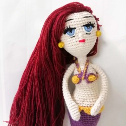 Mermaid Crochet Doll, Amigurumi Doll for Kids, Amigurumi Toys, Crochet Doll, Amigurumi Sleeping Friend
