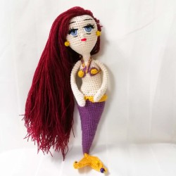 Mermaid Crochet Doll, Amigurumi Doll for Kids, Amigurumi Toys, Crochet Doll, Amigurumi Sleeping Friend