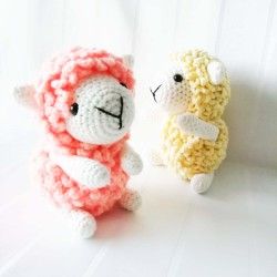 2 Small Soft Sheep Dolls, Amigurumi Doll for Kids, Amigurumi Toys, Crochet Doll, Amigurumi Sleeping Friend