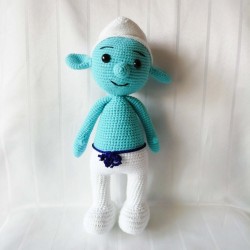 Smurf Amigurumi Doll, Amigurumi Doll for Kids, Amigurumi Toys, Crochet Doll