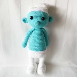 Smurf Amigurumi Doll, Amigurumi Doll for Kids, Amigurumi Toys, Crochet Doll