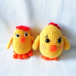 2 Little Chick Toys, Animal Crochet Doll, Amigurumi Doll for Kids, Amigurumi Toys, Crochet Doll