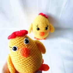 2 Little Chick Toys, Animal Crochet Doll, Amigurumi Doll for Kids, Amigurumi Toys, Crochet Doll