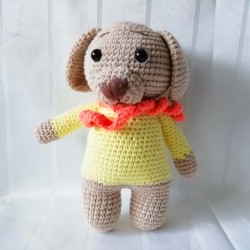 Amigurumi Dog Toy, Animal Crochet Doll, Amigurumi Doll for Kids, Amigurumi Toys, Crochet Doll