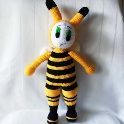 Bee Amigurumi Toy, Animal Crochet Doll, Amigurumi Doll for Kids, Amigurumi Toys, Crochet Doll