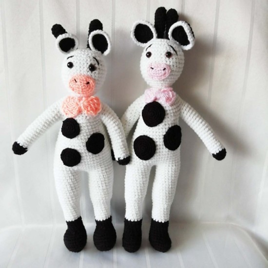 Amigurumi Cute Cow for Kids, Animal Crochet Doll, Amigurumi Doll for Kids, Amigurumi Toys, Crochet Doll
