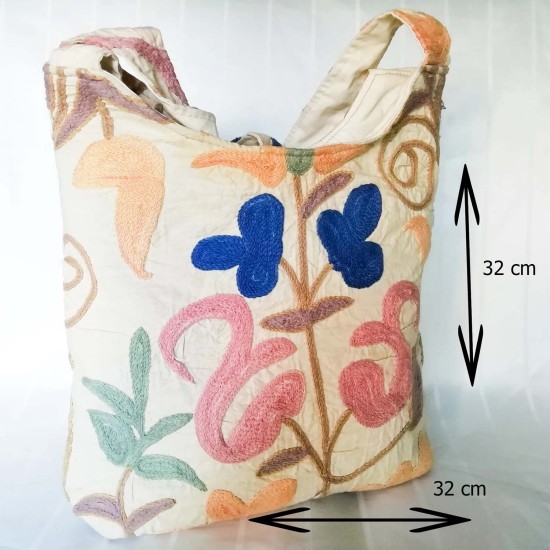 Handmade Floral Boho Beach Bag, Shoulder Bag, Summer Bag, Gift For Mom, Gift Idea