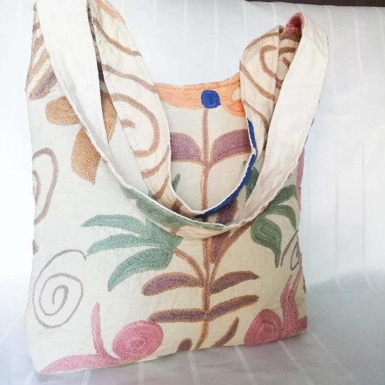 Handmade Floral Boho Beach Bag, Shoulder Bag, Summer Bag, Gift For Mom, Gift Idea