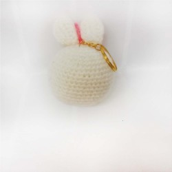 Cute Crochet Rabbit Keychain, Crochet Doll, Syrian Handmade, Soft Amigurumi Keychain