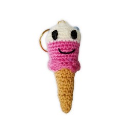 Crochet Doll, Ice Cream Keychain, Crochet Doll, Syrian Handmade, Soft Amigurumi Keychain