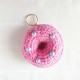 Donut Keychain, Crochet Doll, Syrian Handmade, Soft Amigurumi Keychain